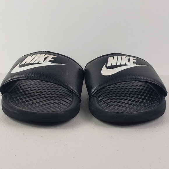 Nike Men's Slice Sandals black white Sz 8 - Picture 3 of 12